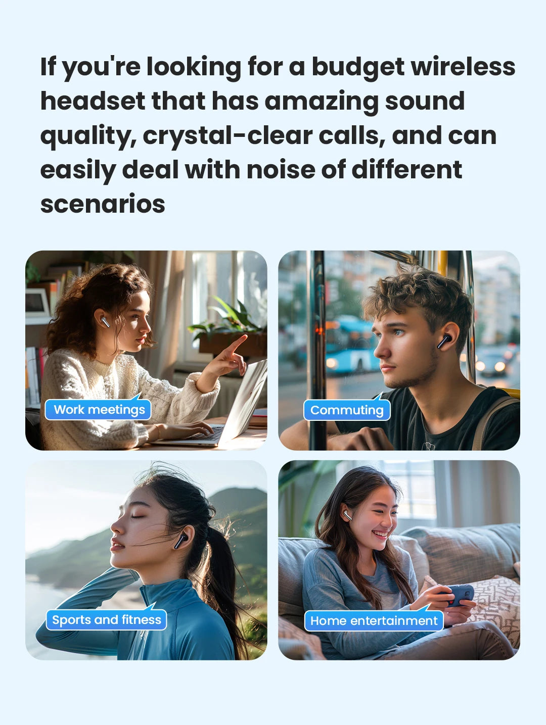 HAYLOU Mori Pro Bluetooth 5.4 Earphones -43dB ANC Active Noise Cancellation Earbuds 6 Mic Wireless Headphones 35H Battery Life - trendingshoping.com