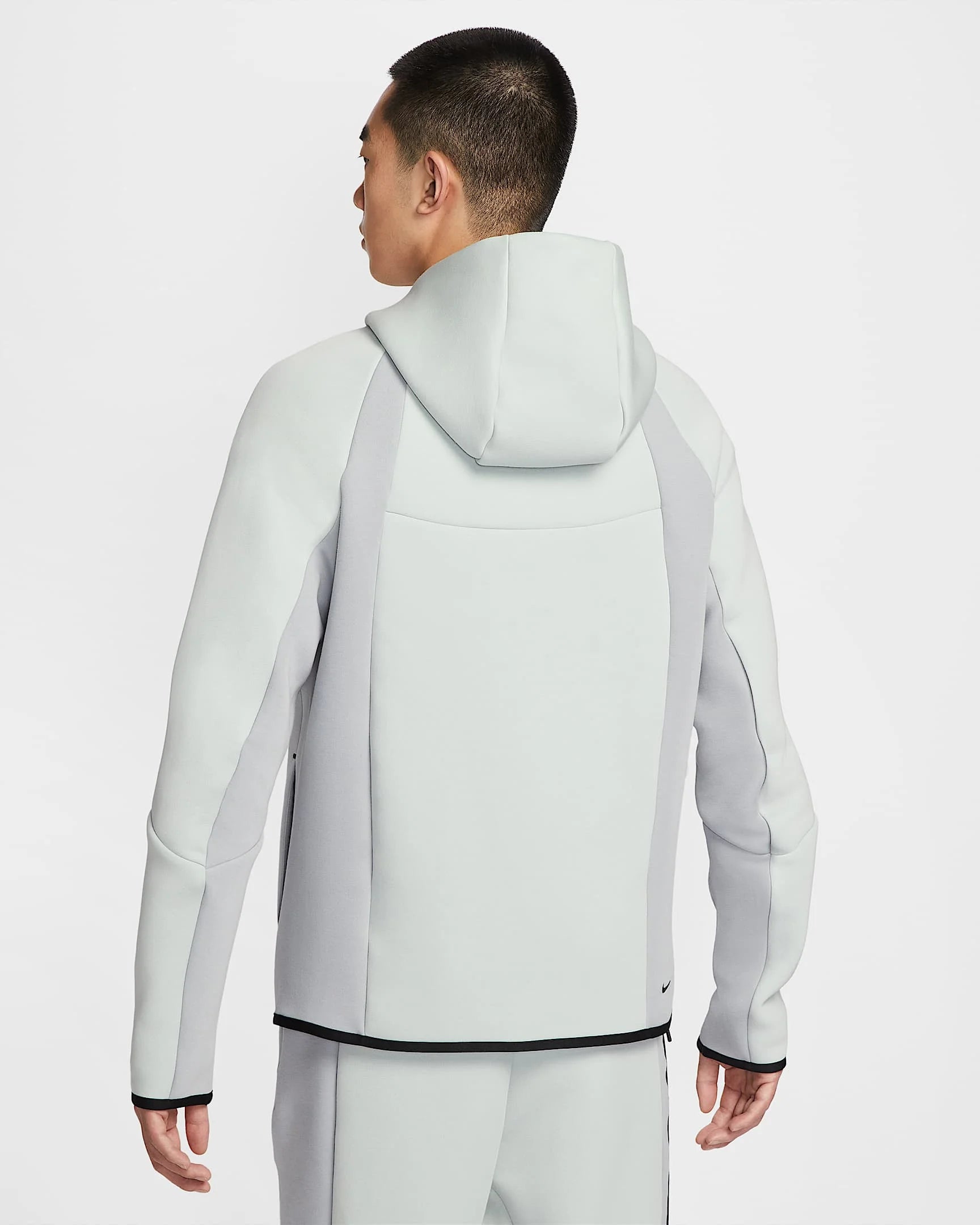 Men's Tech Knit Windrunner Jacket - Full-Zip Athletic Sportswear Hooded Coat - IF1326-034 - Heather Grey