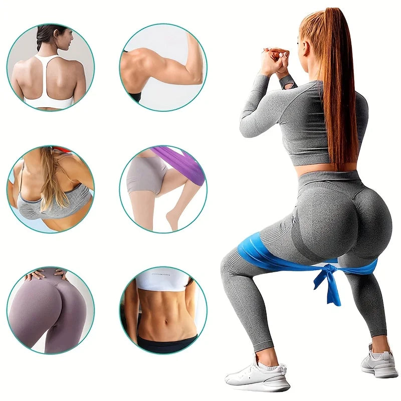 Resistance Bands for Workout Elastic Exercise Bands for Home Gym Pilates Physical Therapy Outdoor Fitness Training