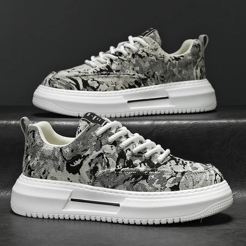 Men’s Casual Platform Sneakers | Breathable Non-Slip Sports Shoes 2025