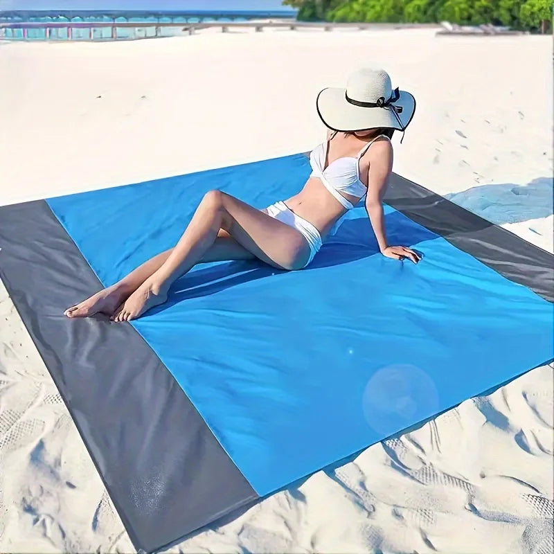 Outdoor Camping Waterproof Foldable Picnic Mat Moisture Proof Two Color Beach Mat
