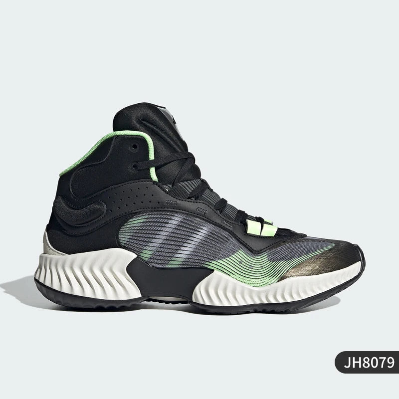 Men's Mid-Cut Professional Basketball Shoes - High Ventilation Breathable Court Sneakers - JH8079 - Black