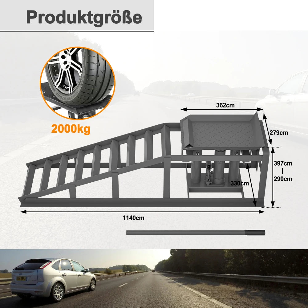 [Shipping within EU in 3-5 days] 2T/3T/5T, 2pcs Car Loading Ramp Height Adjustable Ramp Jack, Loading Ramp Set Lifting Platform - trendingshoping.com