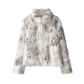 Women’s Winter Faux Fur Jacket – High Collar Long Sleeve Warm Elegant Street Style Outerwear