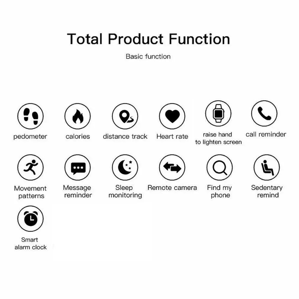 Smartwatch for Men and Women Touch Screen Sport Fitness Watch Waterproof