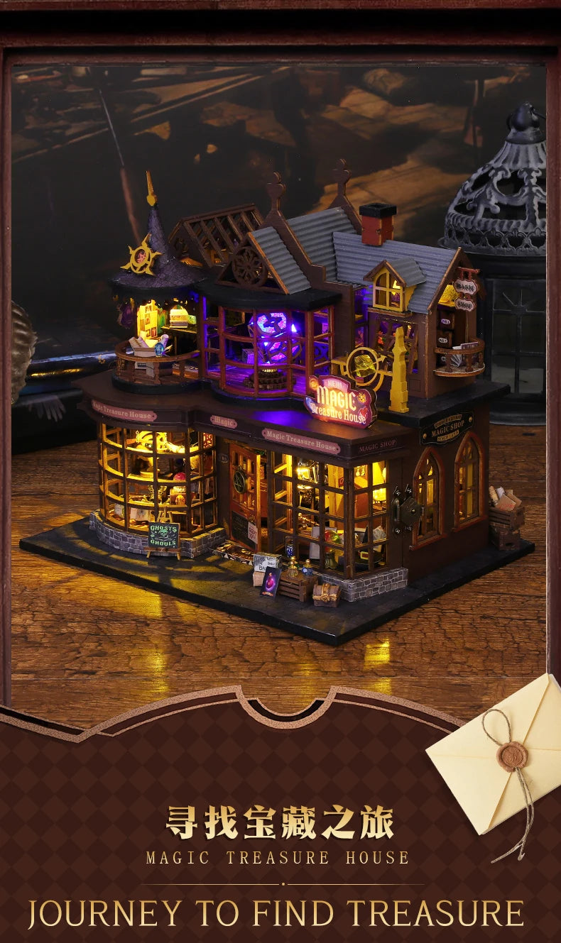 DIY Miniature Magic Treasure House Book Nook