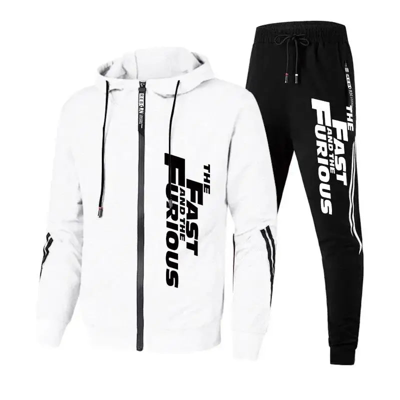 Men’s Racing Style Tracksuit Jacket and Sweatshirt Speed Car Graphic Casual Streetwear