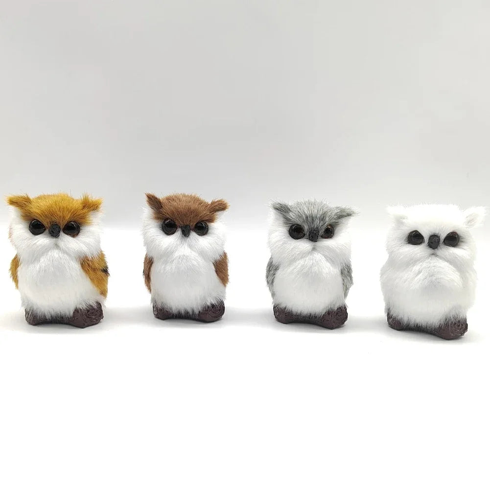 Simulation Owl Ornaments Plush Toys Cute Doll Artificial Fur Toy Christmas Tree Decor Pendant Christmas Gift For Kids Home Decor - trendingshoping.com
