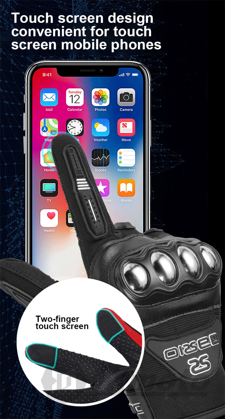 Motorcycle Gloves Breathable Racing Gloves Steel Protective Motorcyclists Riding Gloves Touch Screen Moto Biker Gloves Summer