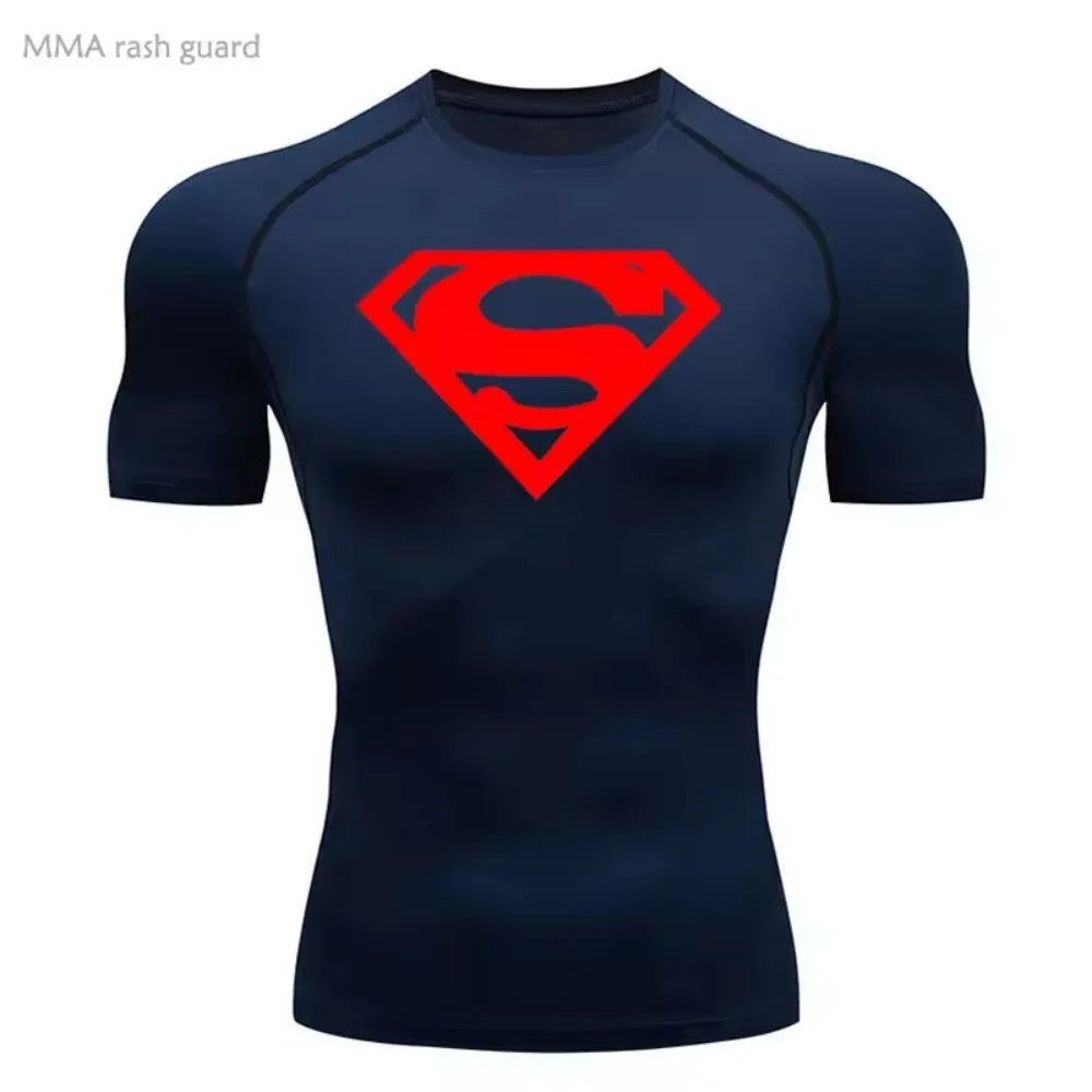 Men’s Short Sleeve Compression Running Tee - Breathable Gym Fitness & Athletic tshirt