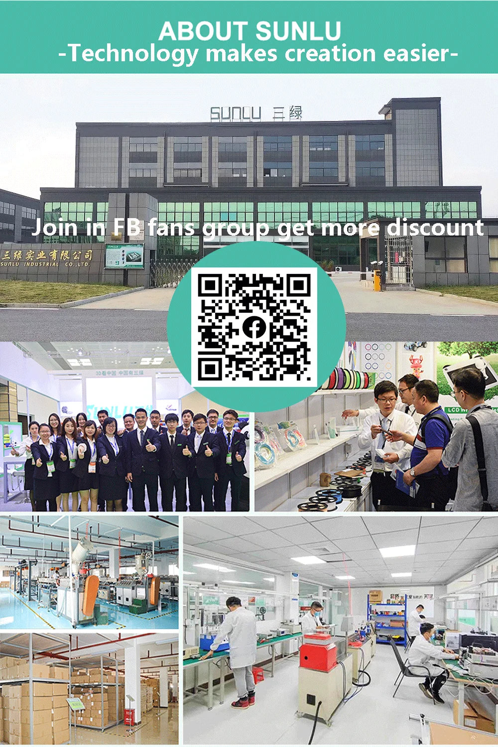 SUNLU 3D Printer Filament 1.75mm PLA and Other Material Options