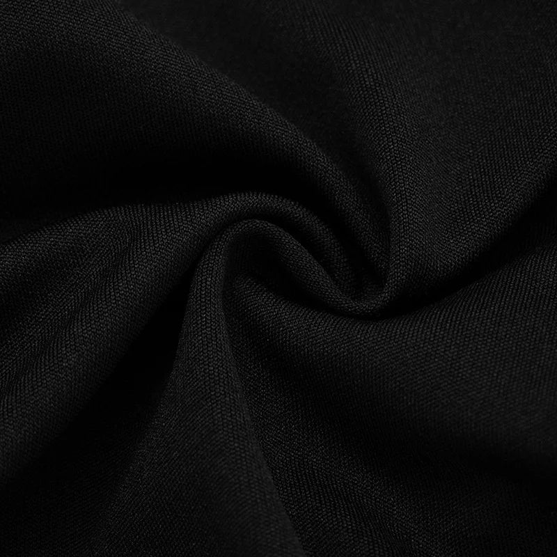 Blifanbo Elegant Deep V Neck Ruched Mini Autumn Long Sleeve Slim High Waist Fashion Patchwork Club Party Dress Female Clothes