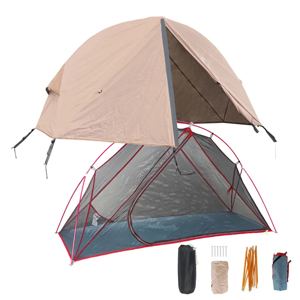 1 Person Camping Tent For Cot Lightweight Resistant Outdoor Backpacking Traveling Tent