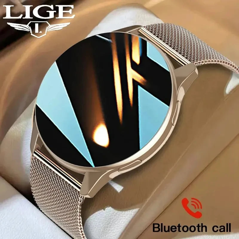 LIGE Smart Watch 2025 – Wireless Charging, Bluetooth Calls, Fitness Bracelet, Custom Watch Face for Men & Women + Box