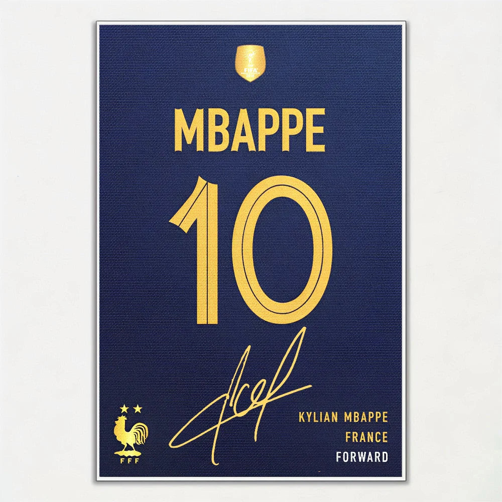 Football Jersey Name Poster Home Living Room Bedroom Bar Cafe Wall Art Decor