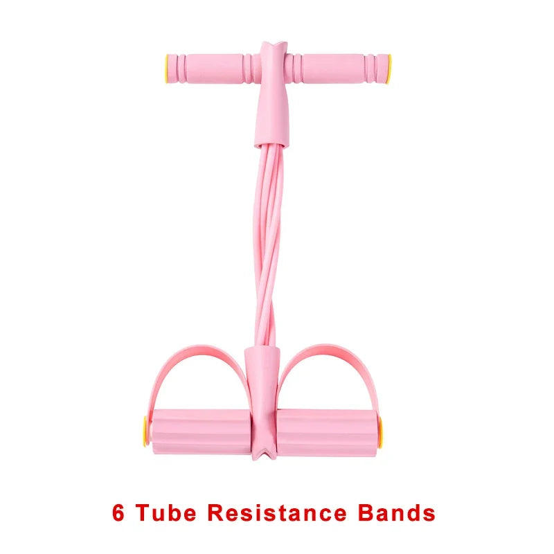 4 Level Resistance Band Tensioner Non Slip Handle Fitness Equipment for Abdominal and Yoga Training