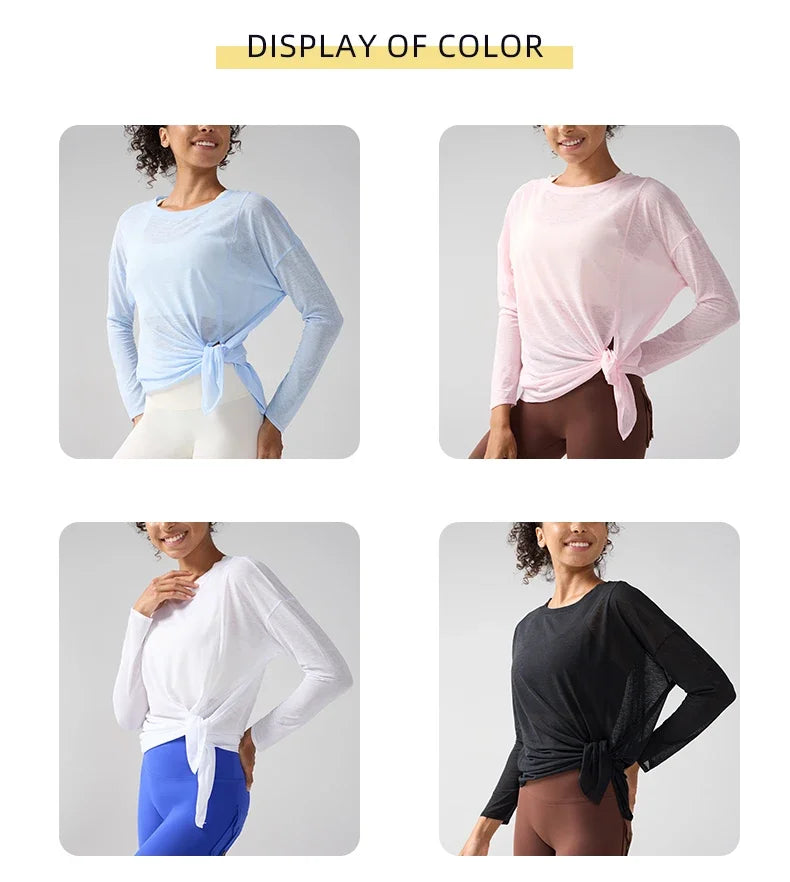 Women’s Fitness Sports T-Shirt Loose Short Sleeve Quick Dry Gym Running Top Summer Wear