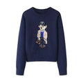 Bear Print Cashmere Pullover Sweater – Trendy Autumn/Winter Knitwear - trendingshoping.com