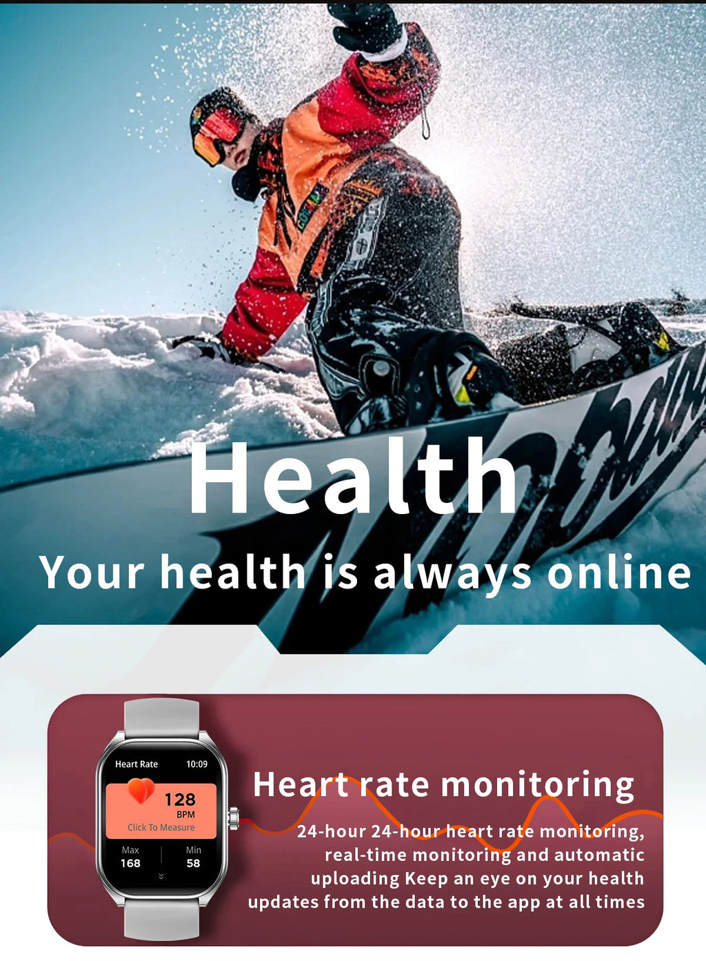 Smart Watch for Men – 2.01'' AMOLED Curved Screen, IP68 Waterproof, Bluetooth 5.3 Call, AI Voice Assistant Fitness Smartwatch