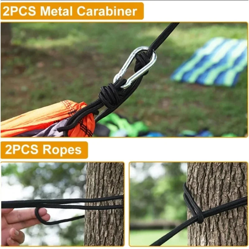Camping Hammock Portable Lightweight Parachute Nylon Hammock For Outdoor Backpacking Survival Travel