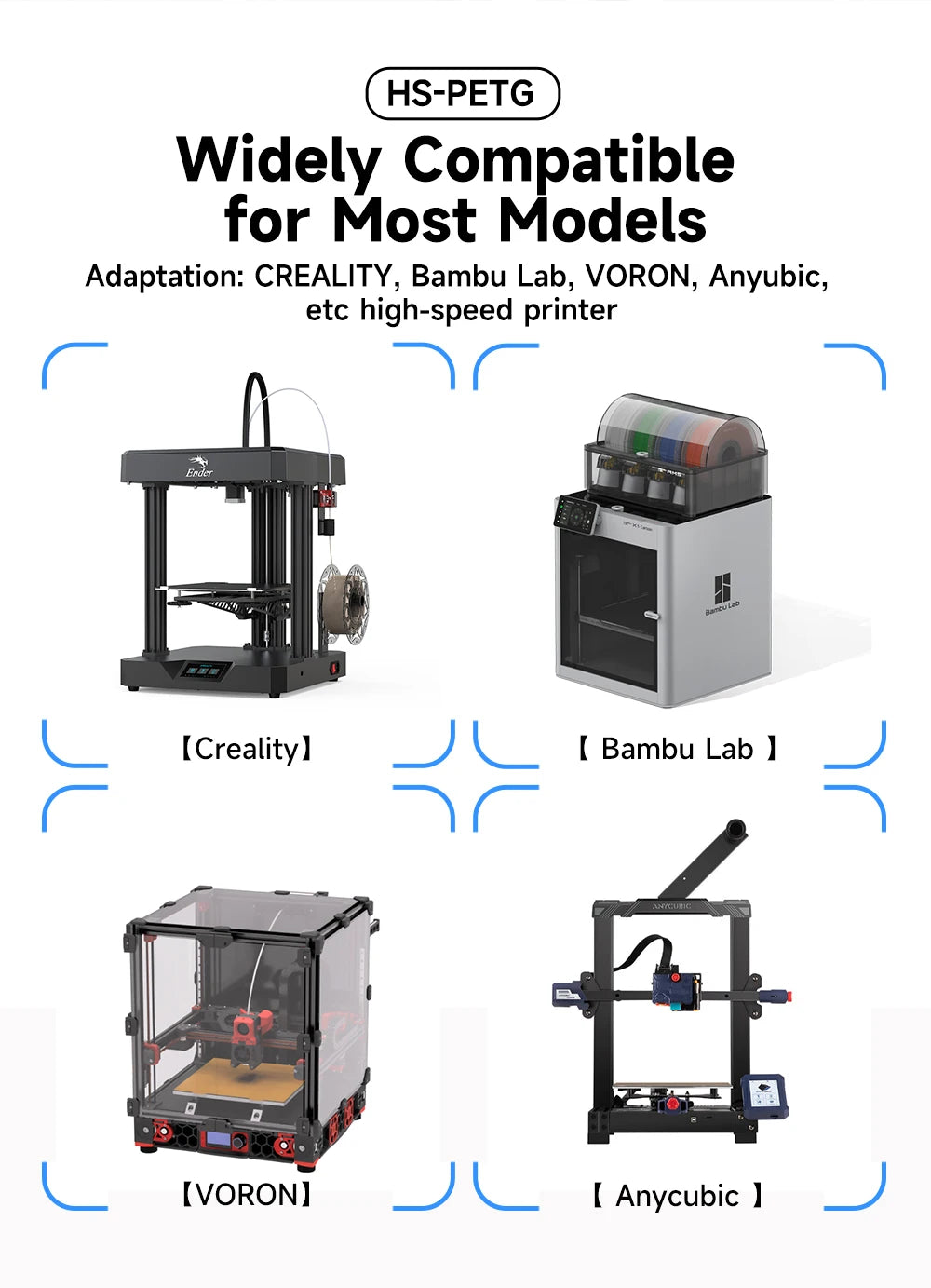 5/10KG High speed PETG For 3D Printer Bambu Lab Filament 40-500mm/s Hyper 3D Printer Materials RAPID HS petg - trendingshoping.com