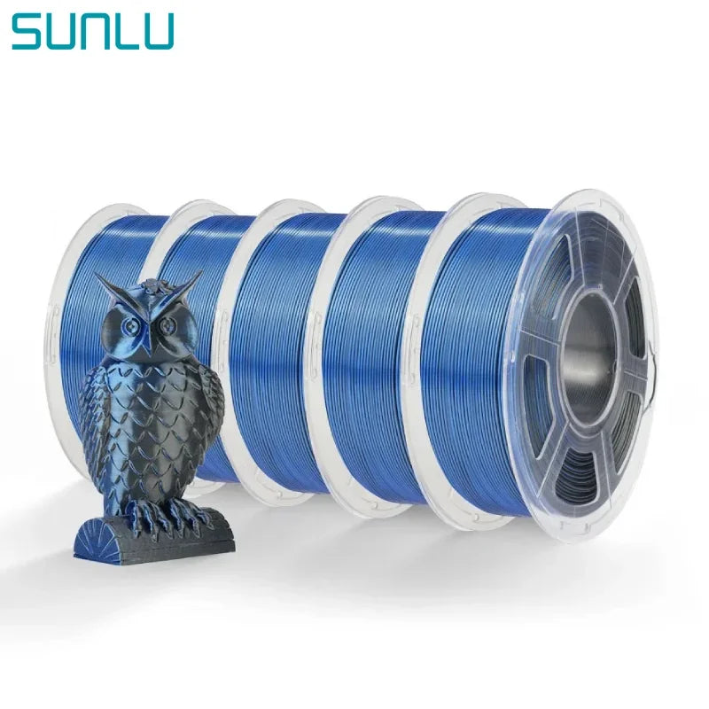 SUNLU SILK Dual &Triple Colors  3D Printer Filament 5KG 1kg/roll 1.75mm Dimensional Accuracy +/- 0.02 mm 2.2 LBS (1KG) Fast Ship - trendingshoping.com