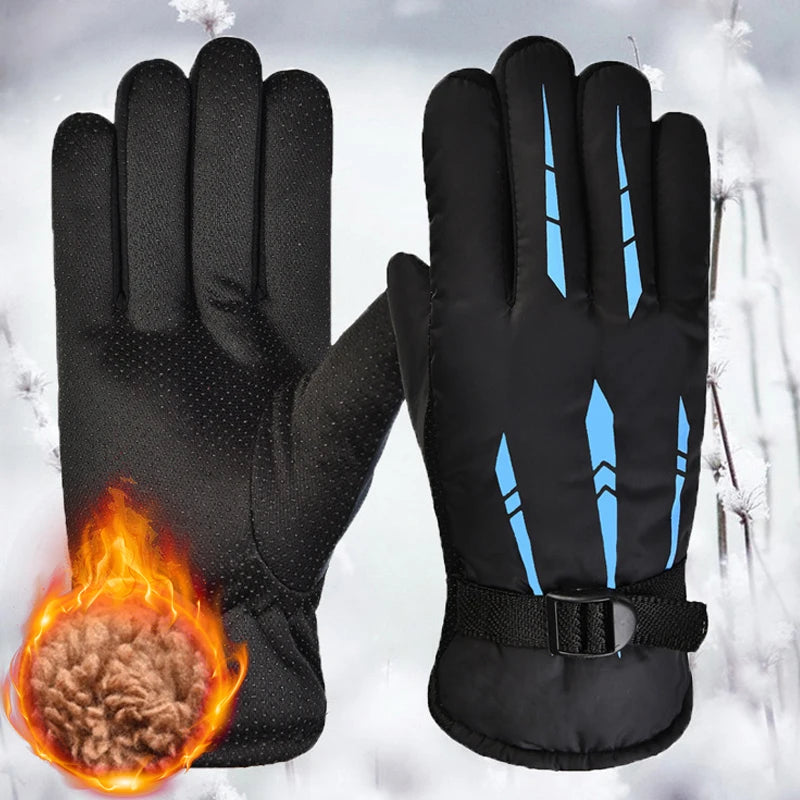 Winter Motorcycle Cycling Gloves Outdoor Waterproof Skiing Riding Hiking Warm Mitten Gloves Motorcycle Thermal Sport Gloves