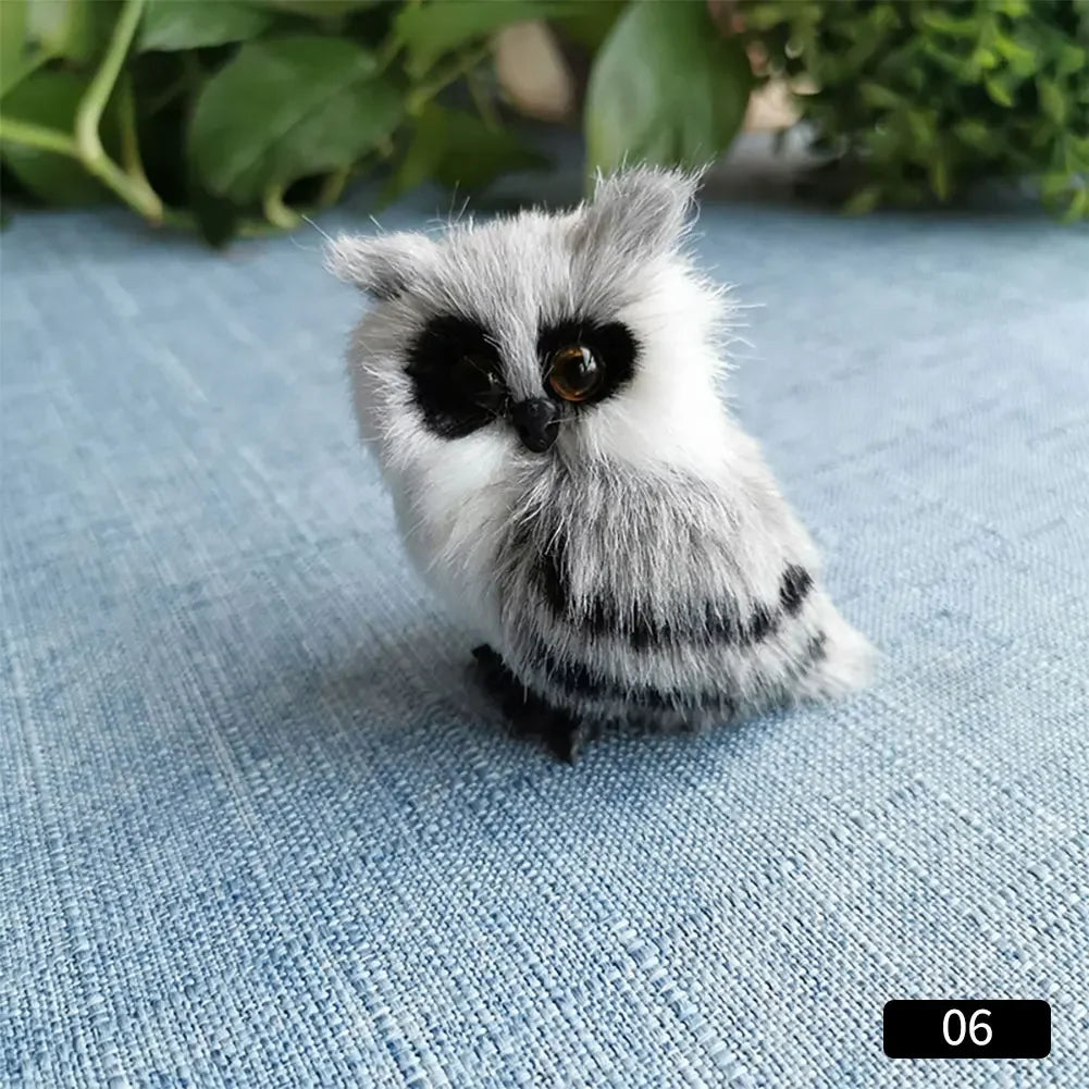 Simulation Owl Ornaments Plush Toys Cute Doll Artificial Fur Toy Christmas Tree Decor Pendant Christmas Gift For Kids Home Decor - trendingshoping.com