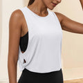 Women’s Sleeveless Yoga Top Breathable Workout Tank Crop Top Athletic Running Vest