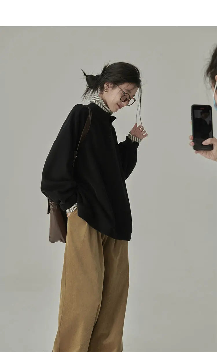 Striped T-shirts Women Spring Cozy Long Sleeved All-match Daily Elegant Classic Turtleneck Tops Hot Sales Korean Style Clothing