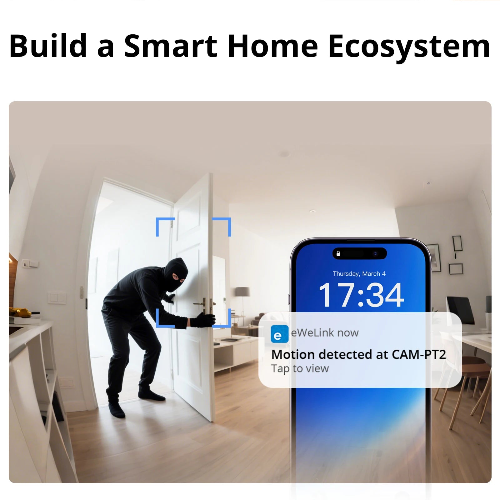 Sonoff Cam PT2 Smart Home Security Camera HD Night Vision Panoramic View Remote Monitoring With Two Way Interaction