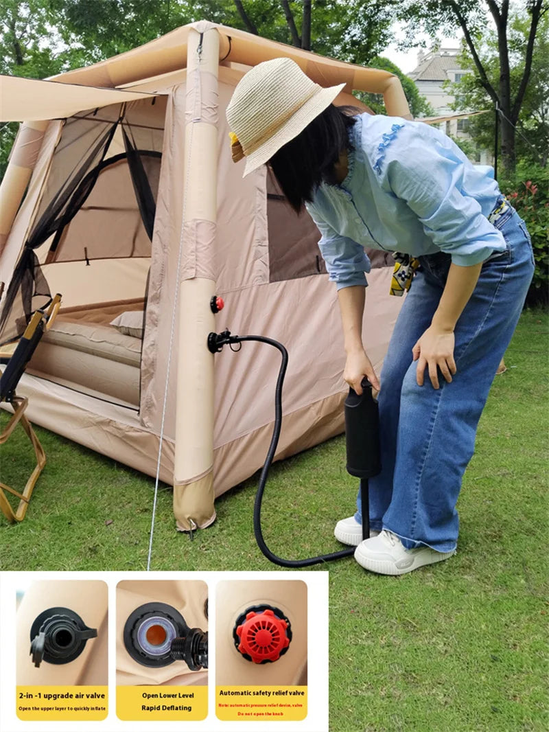 Lohascamping Large Inflatable Camping Air Tent For 4 To 5 People Family Hiking Outdoor Dome Shelter
