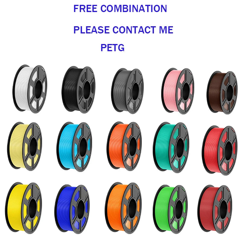 JAYO petg Filament 3d PETG 1.75mm 10Rolls Neatly Wound Toughness no bubbles 3D Printer Filament for FDM Muticolor 1.1KG /roll - trendingshoping.com
