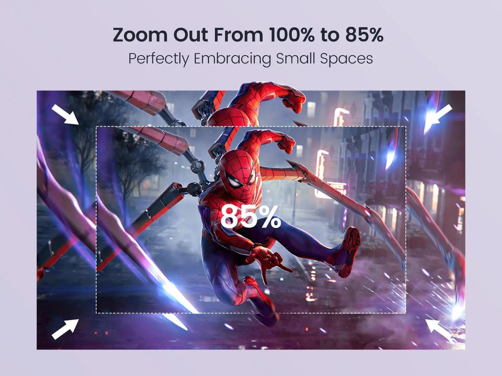 WiMiUS Mini Projector – 1080p Support, 400 ANSI, 5G WiFi & Bluetooth, Auto Keystone, 270° Rotating Bracket