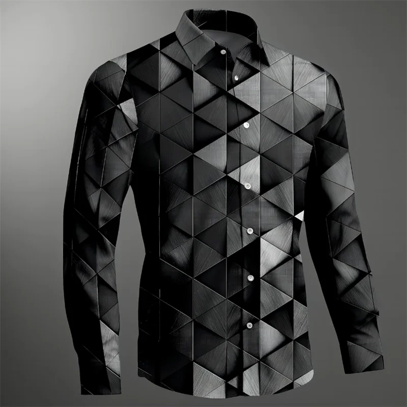 Men's suit shirt party fashion new design personalized black and white with lapels high quality soft and comfortable material