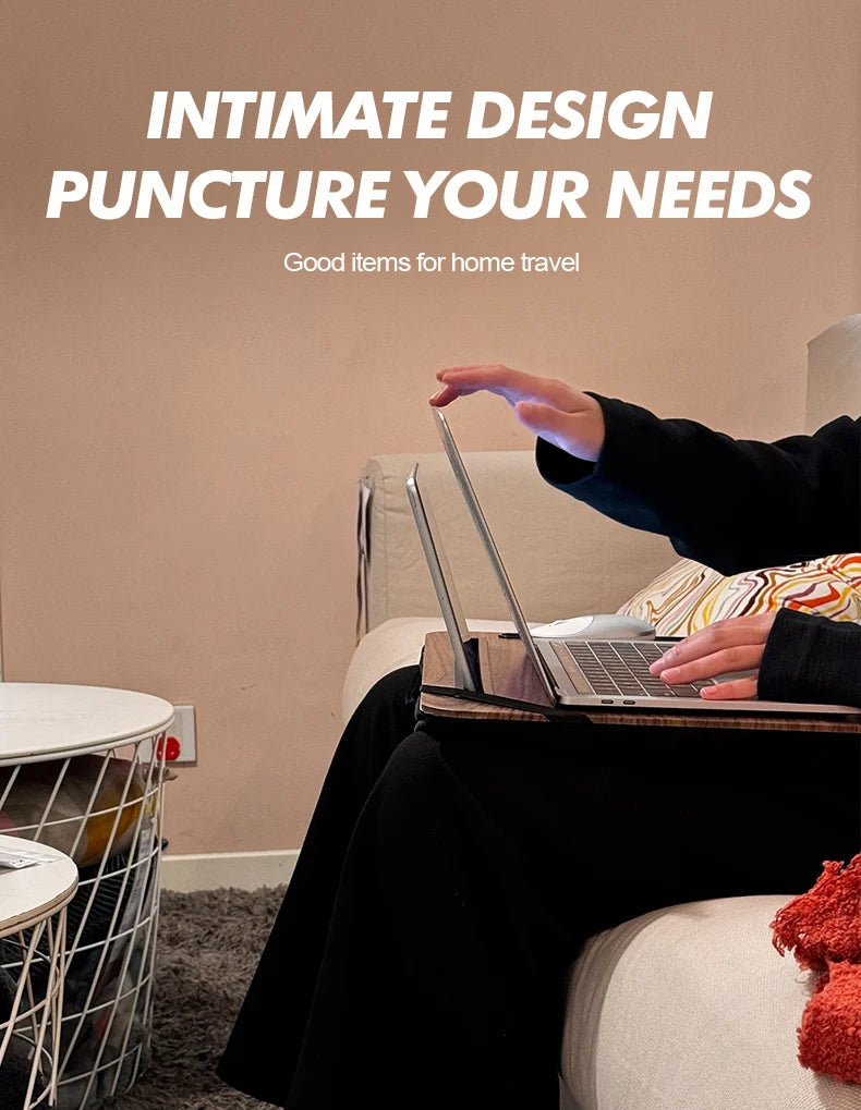 Laptop Desk Lazy Person Laptop Desk Portable With Handheld Ipad Slot Phone Slot Suitable For Bed Sofa Car - trendingshoping.com