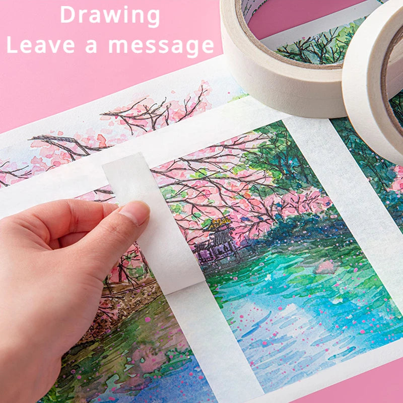 White Masking Tape 20M | Adhesive Painter’s Tape for DIY, Craft & Painting