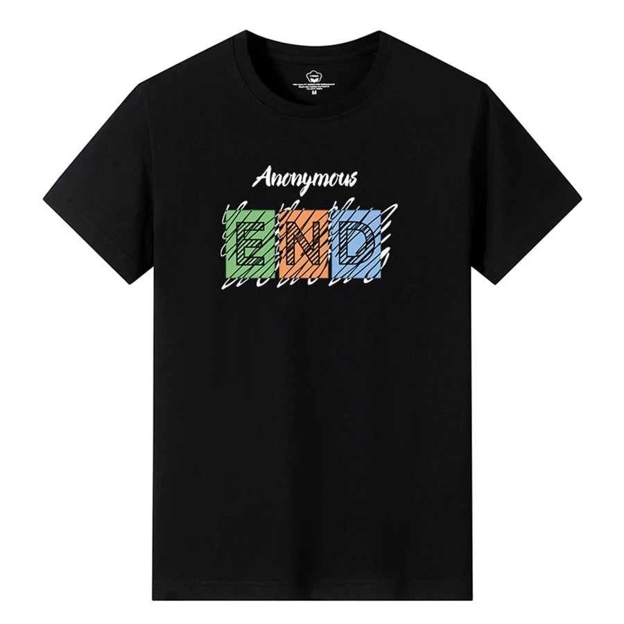 T Shirts Men Short New Fashion 2025 O-Neck Slim Black Sleeve Clothing Casual Style M-6XL