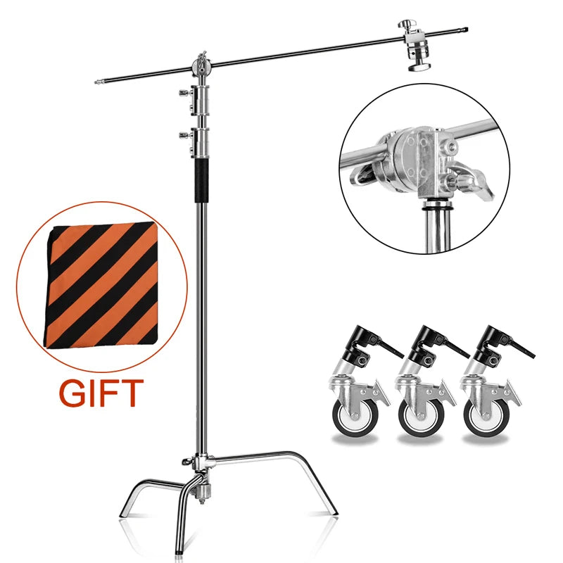 Photography Light Stand C-Stand Adjustable Metal Tripod for Studio Softbox
