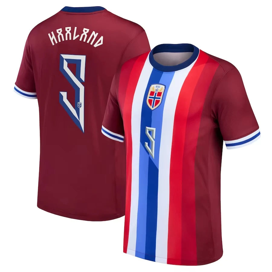 Men’s Norway National Team Erling Haaland Short Sleeve Football Jersey Shirt