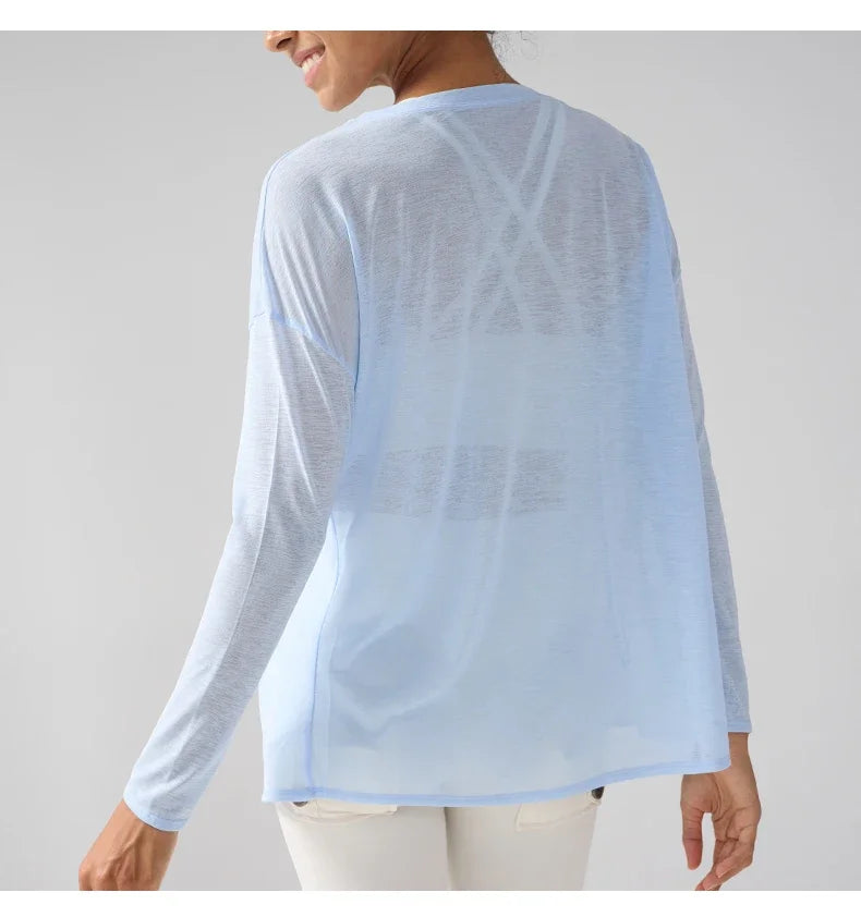 Women’s Fitness Sports T-Shirt Loose Short Sleeve Quick Dry Gym Running Top Summer Wear