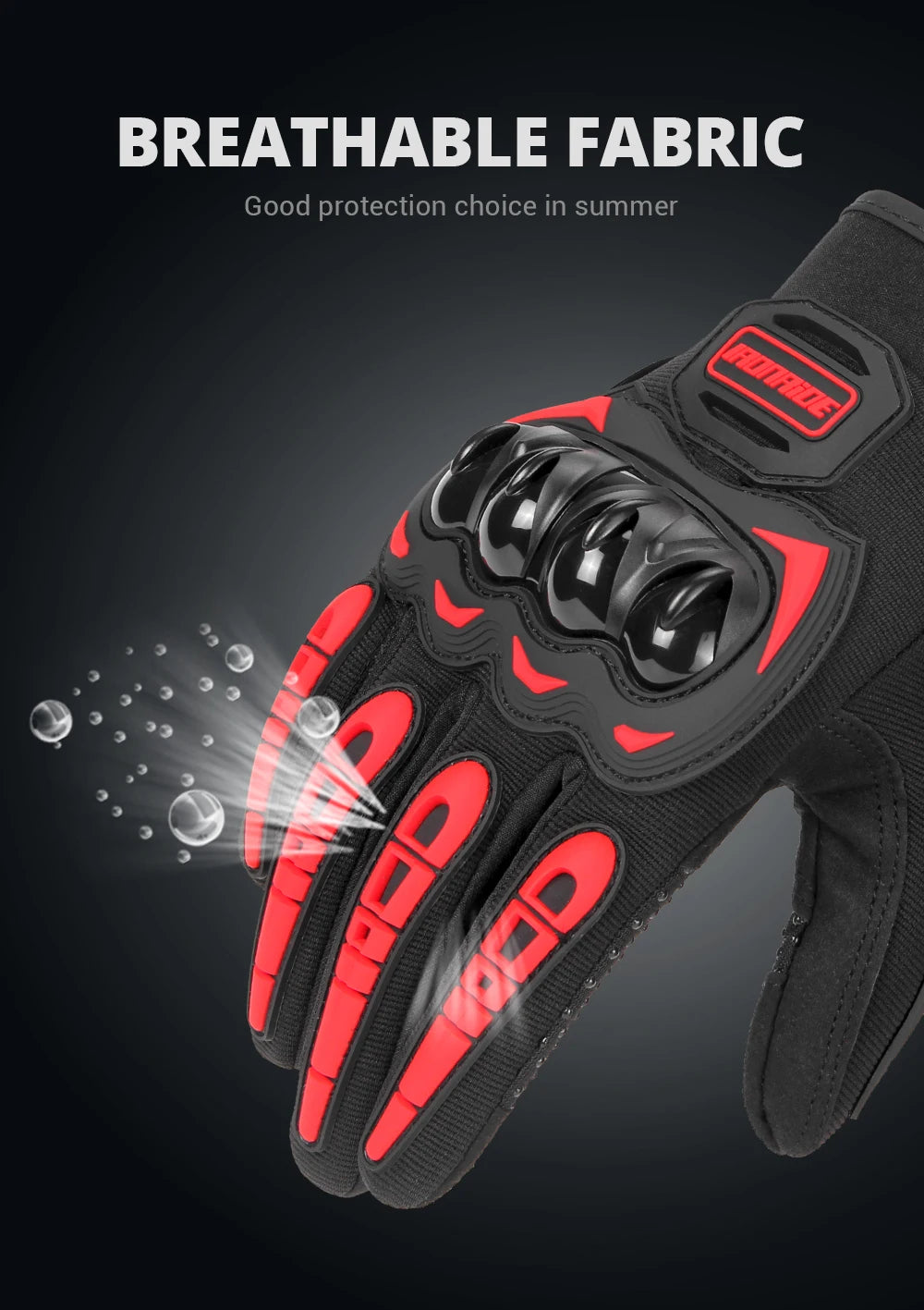 Motorcycle Riding Gloves Full Finger Touch Screen Waterproof Summer Gloves