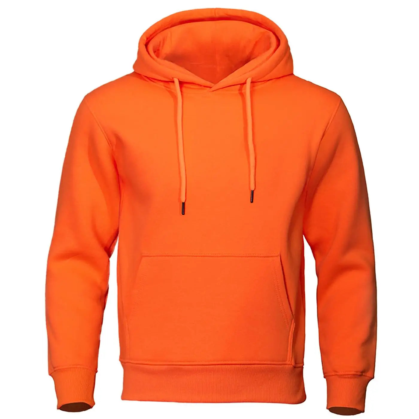 Men's Solid Oversized Fleece Hoodie – Warm Casual Hooded Sweatshirt with Pocket – Autumn/Winter Comfort Fashion Top