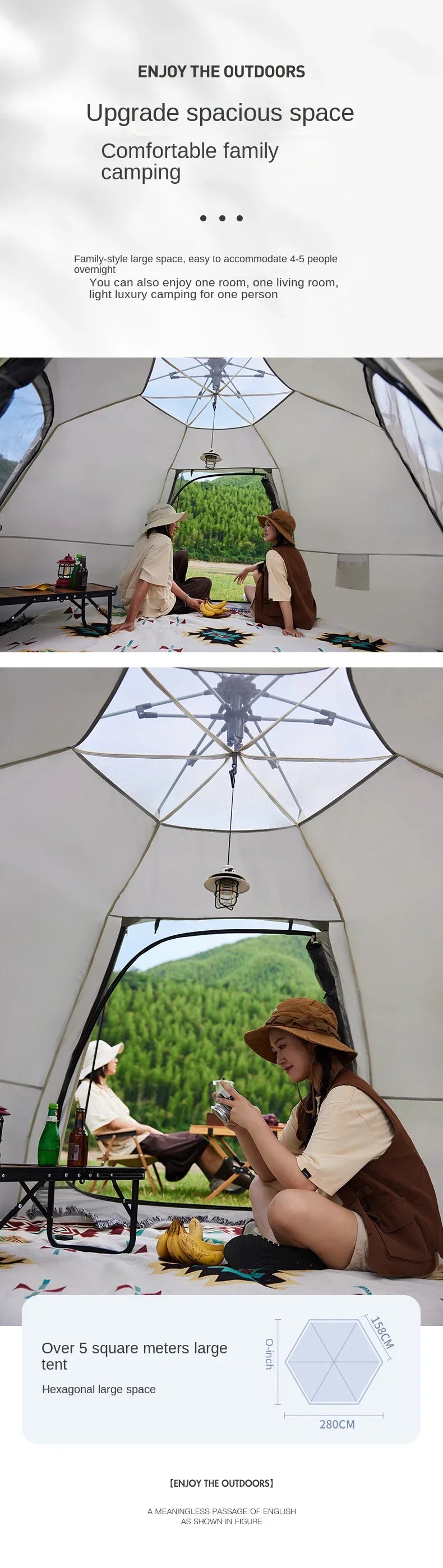 Outdoor Camping Fully Automatic Tent For Travel Beach Use 3 To 4 Person Party Tent