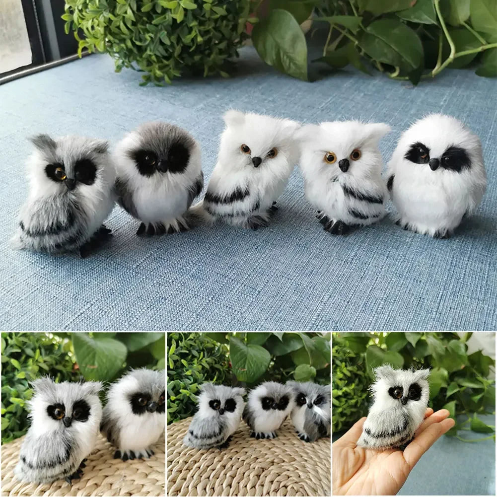Simulation Owl Ornaments Plush Toys Cute Doll Artificial Fur Toy Christmas Tree Decor Pendant Christmas Gift For Kids Home Decor - trendingshoping.com