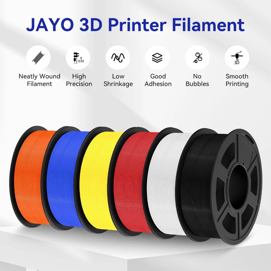 JAYO PETG/PLA/SILK/PLA Meta/PLA+/ABS 2Rolls 3D Printing Filament 1.75MM Children Creative Model Material For 3D Pen Filament - trendingshoping.com