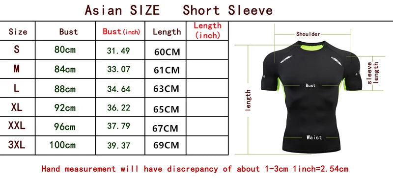 Men’s Short Sleeve Compression Running Tee - Breathable Gym Fitness & Athletic tshirt