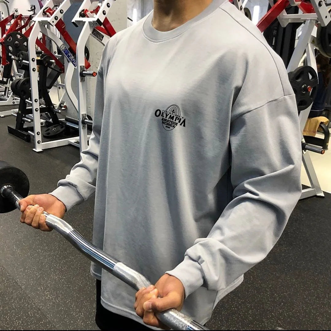 Men’s Long Sleeve Fitness Workout T-Shirt – Lightweight Gym & Bodybuilding Performance Top