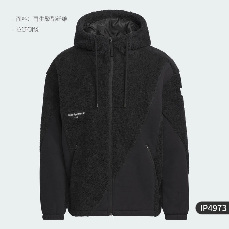 Originals Knit-Fleece Winter Jacket - Thermal Full-Zip Mock Neck IP4973 - Premium Heritage Track Top