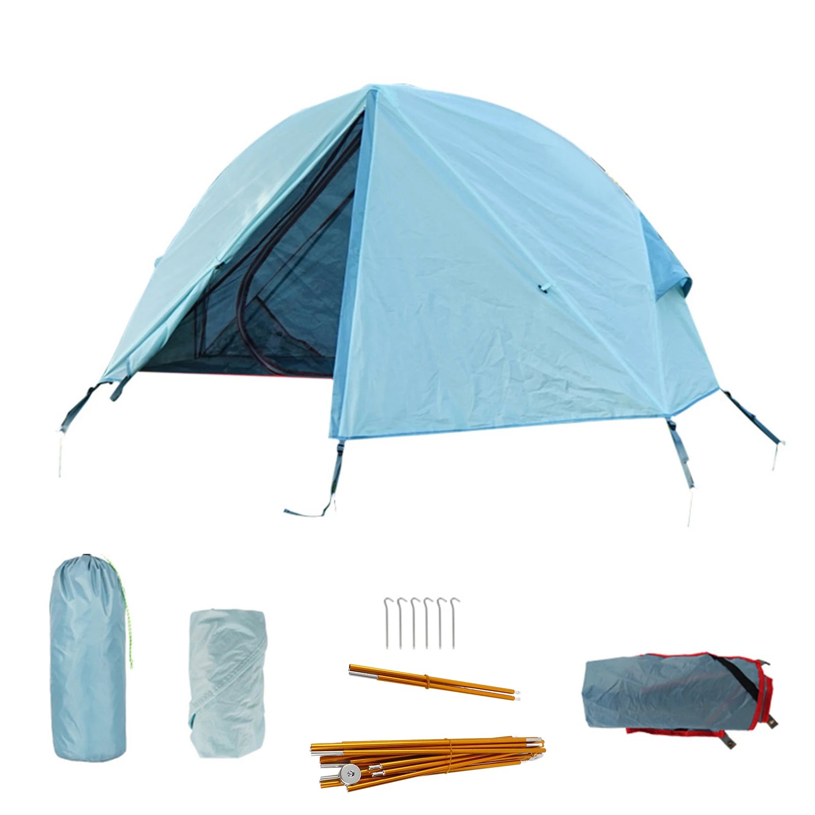 1 Person Camping Tent For Cot Lightweight Resistant Outdoor Backpacking Traveling Tent